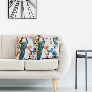 Set of 2 Flower Digital Printed Recycled PET Polyester Double Matte