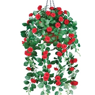 Artificial Cascading Rose Blossom Bushes - 18.000 x 11.000 x 4.000