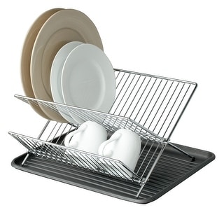 Smart Design Dish Drainer Rack with Drain Board