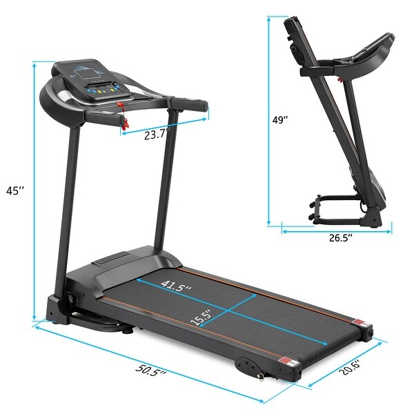 Nestfair Easy Folding Treadmill with Audio Speakers and Incline Adjuster