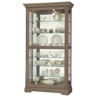 Howard Miller Tyler V Grey-finish Solid Wood 7-shelf Curio Cabinet