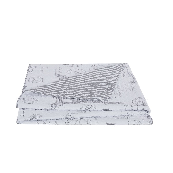 VCNY Home Paris Night Reversible Quilt Set