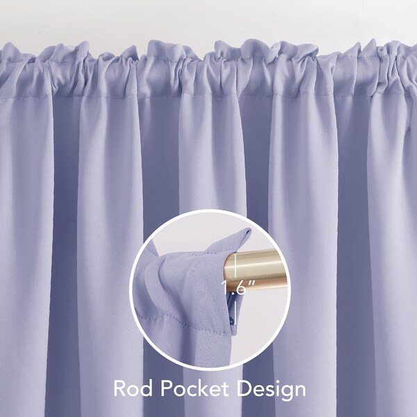 Deconovo Rod Pocket 38 Width Curtains (2 Panel)