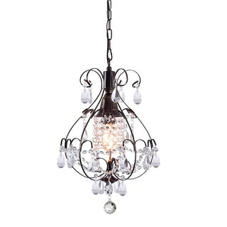 Copper Grove Lutea Brushed Oak 1-light Teardrop Chandelier