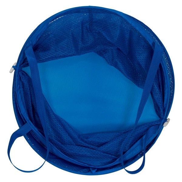 Polyester Pop Up Spring Form Hamper in Imperial Blue