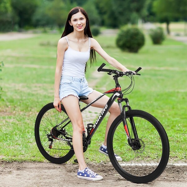 29-Inch 21-Speed High Carbon Steel, Front And Rear Disc Brake Mountain Bike - 72x24.4x42in