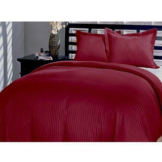 Damask Stripe 230 Thread Count 3-piece Duvet Cover Set