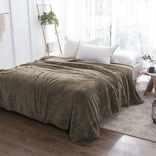 Soft Faux Fur Fleece Reversible Blanket Queen