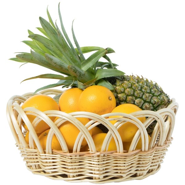 Decorative Round Fruit Bowl Bread Basket Serving Tray