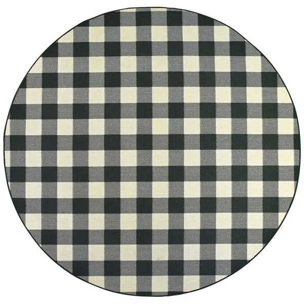 The Gray Barn Told Gait Indoor/Outdoor Gingham Check Area Rug