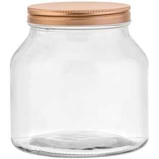 Amici Home Branson Clear Glass Storage Jar with Copper Lid
