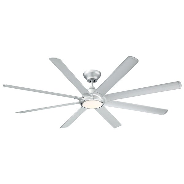 Hydra 80 Inch Eight Blade Indoor / Outdoor Smart Ceiling Fan with Six Speed DC Motor and LED Light.