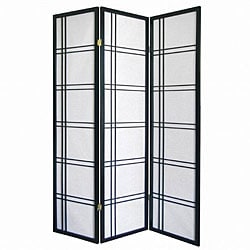 Girard 3-Panel Black Decorative Screen