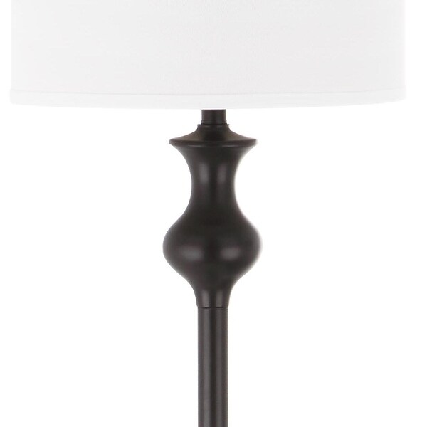 SAFAVIEH Lighting 62-inch Brewster Black Floor Lamp - 15" W x 15" L x 61.5" H