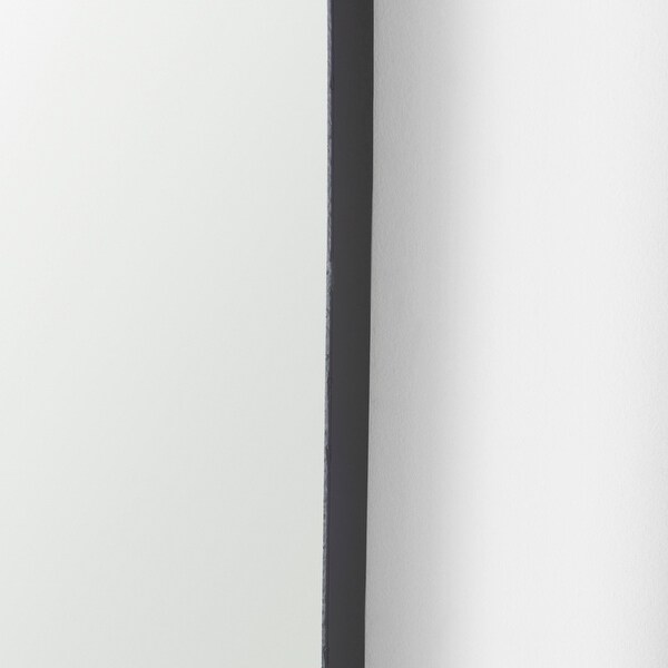 Collie 20x26 Round Black Metal Frame Mirror