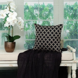 Parkland Collection Eskander Transitional Black Throw Pillow