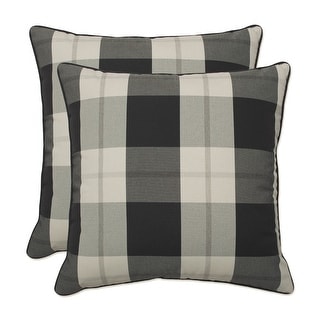 Pillow Perfect Outdoor Branson Pewter Throw Pillow (Set of 2)