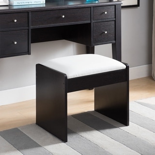 Q-Max Mid Century Modern Vinyl Cushion Stool