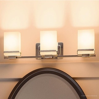 Luxury Transitional Bathroom Vanity Light, 6.5"H x 22.125"W, with Craftsman Style, Polished Chrome Finish by Urban Ambiance