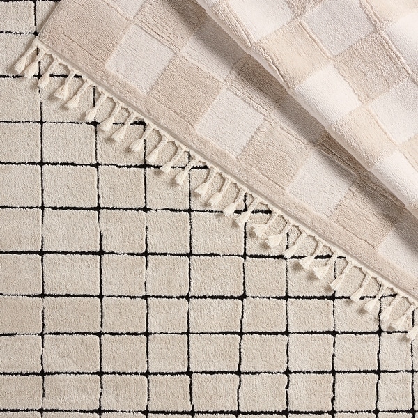 Catanza Geometric Cream/ Ivory Area Rug