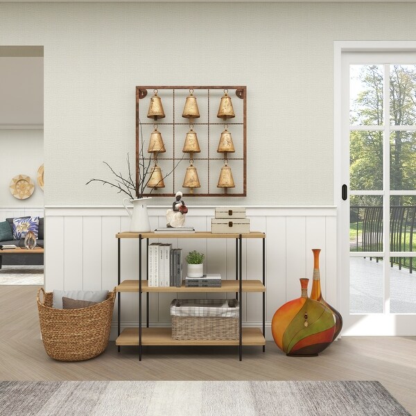 Brass Iron Eclectic Wall Decor 32 x 32 x 5