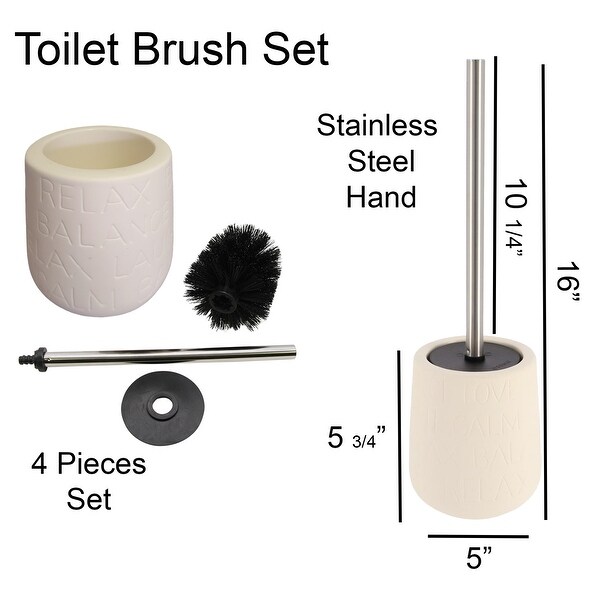 Relax Sandstone Bath Accessories Ivory Set