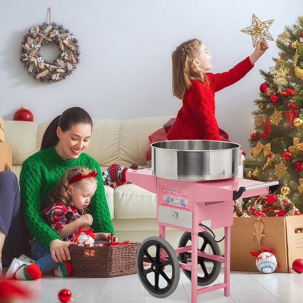 1200W Commercial Cotton Candy Machine with Cart