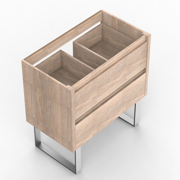 32" Bathroom Single Floating Vanity with Sink, Imitative Oak