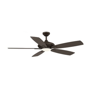 Laskintown 52-in LED Ceiling Fan in Oil Rubbed Bronze Finish and Oil Rubbed Bronze Blades. LED Light, Indoor (5 Blades)