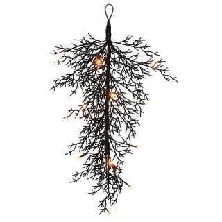 28" Halloween Twig Teardrop with Lights