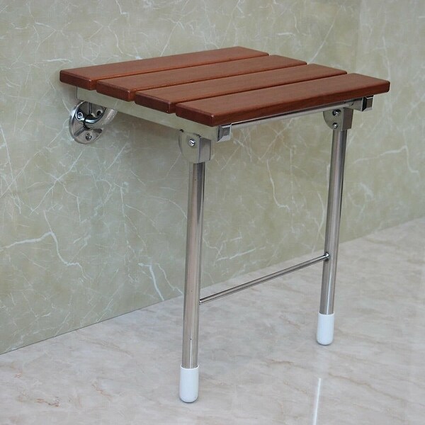 Wooden Foldable Wall Mounted Shower Seat