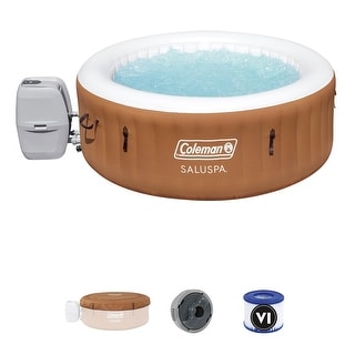 Coleman Ponderosa SaluSpa 2-4 Person Inflatable Hot Tub with 120 AirJets, Orange - 70.79