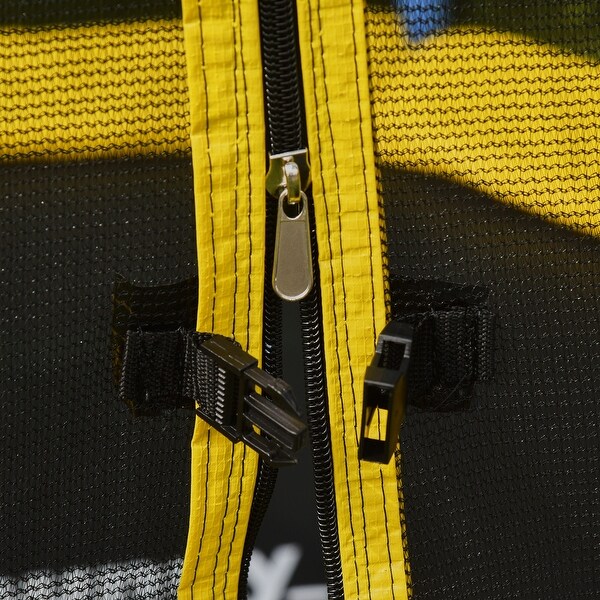 Outsunny 7FT Kids Trampoline Indoor Outdoor Bouncer Jumper w/ Security Enclosure Net Spring Gym Play Children for 3-12 Years Old