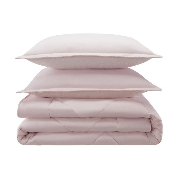 Serta SuperSoft Washed Solid to Print Cooling 7pc Bed in a Bag