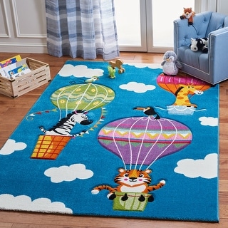 SAFAVIEH Carousel Kids Bengul Hot Air Balloon Rug