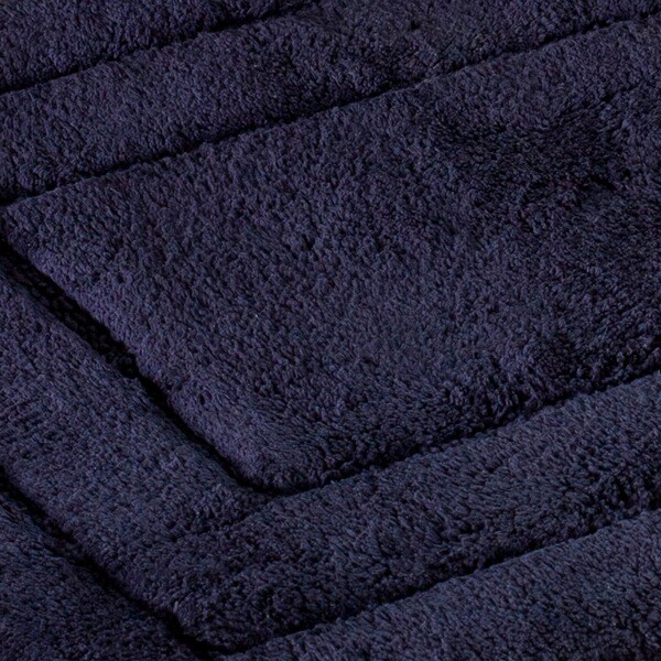 SAFAVIEH Spa 2400 Gram Tri Navy 21 x 34 Bath Rug (Set of 2)