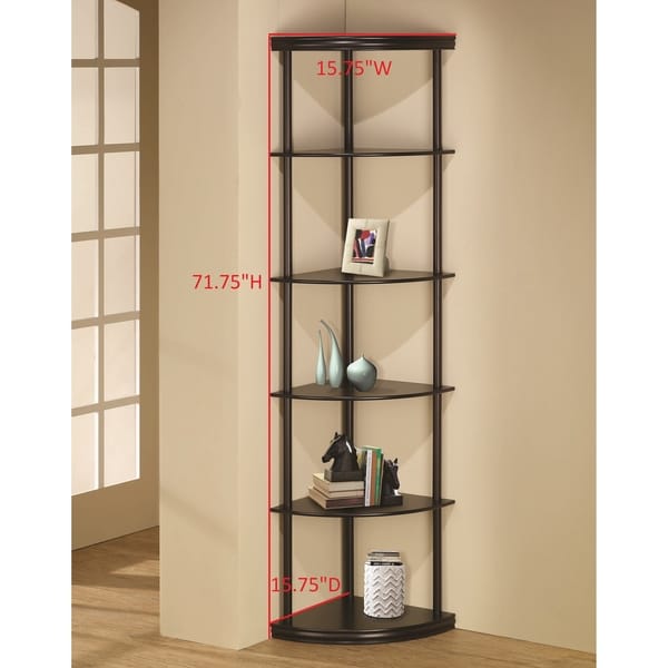 Coaster Furniture Bonwick Cappuccino Corner Bookcase