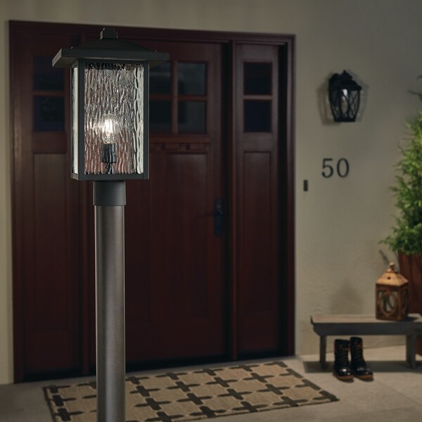 Kichler Lighting Capanna Collection 1-light Textured Black Outdoor Post Mount