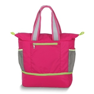 Curata Helix Pink Ripstop Nylon Expandable Insulated Cooler Backpack