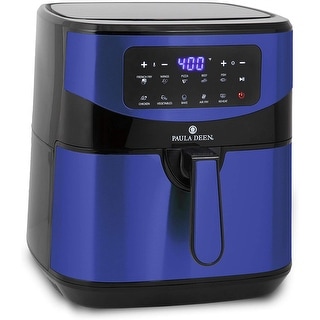 Paula Deen PDKDF579BS 1700 Watts Stainless Steel 10 QT Digital Air Fryer, Blue