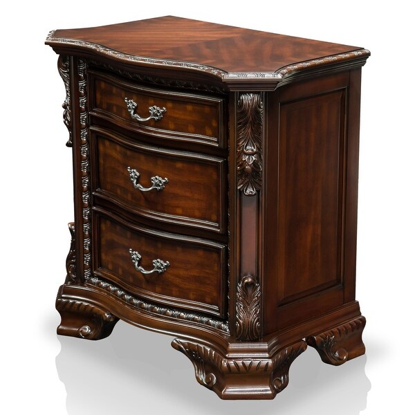 Kow Traditional Cherry Cal King Solid Wood 2-Piece Sleigh Bedroom Set by Furniture of America