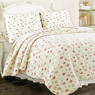 Pink Rose Garden King-size Quilt Set
