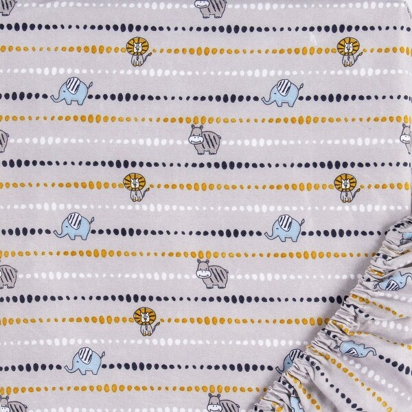 Zambia Stripes 2-Pack Microfiber Fitted Crib Sheet Set