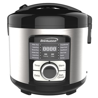 Brentwood Select 12 Function Stainless Steel Multi-Cooker in Black - 7 Quarts