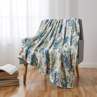 VCNY Home Joanna Multicolor Floral Plush Throw