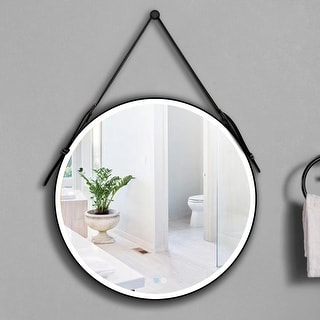 32 Inch Round Bathroom Mirror with Lights Smart 3 Lights Dimmable