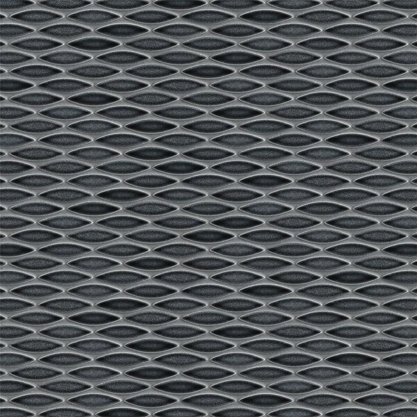 Merola Tile Pescado Storm Grey 12" x 12-1/2" Porcelain Mosaic Floor and Wall Tile