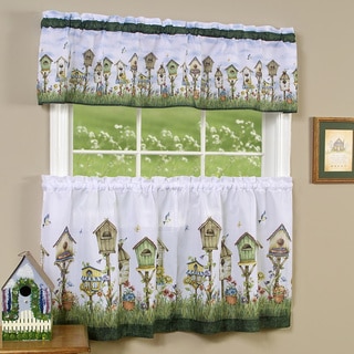 Achim Home Sweet Home Printed Tier and Valance set - 58x24