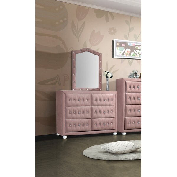 ACME Reggie Dresser in Pink Fabric