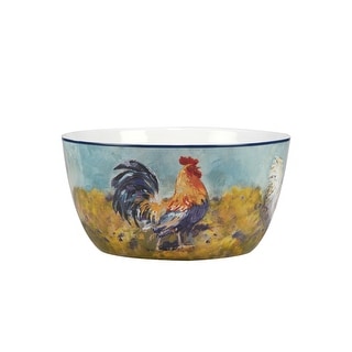 Certified International Rooster Meadow 192 oz. Deep Bowl - 11" Dia x 5.5"